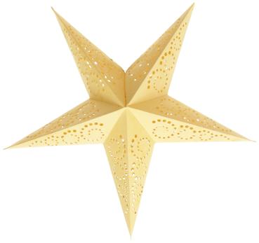 Baby Twister creme- Foldable glowing Paperstar with 5 points, 40 cm